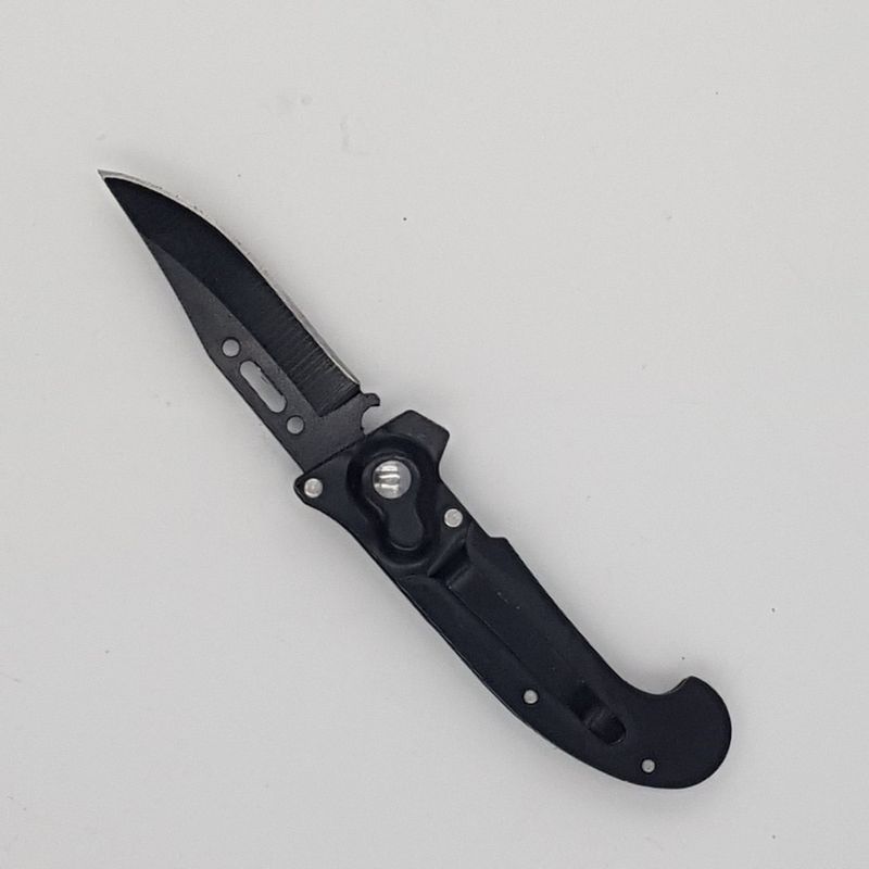 Sport si Outdoor - Camping - Cutite, bricege si accesorii - Cutite si bricege - Briceag deschidere a lamei pe buton, lama otel, negru, scorpion, 16 cm - Infinity.ro