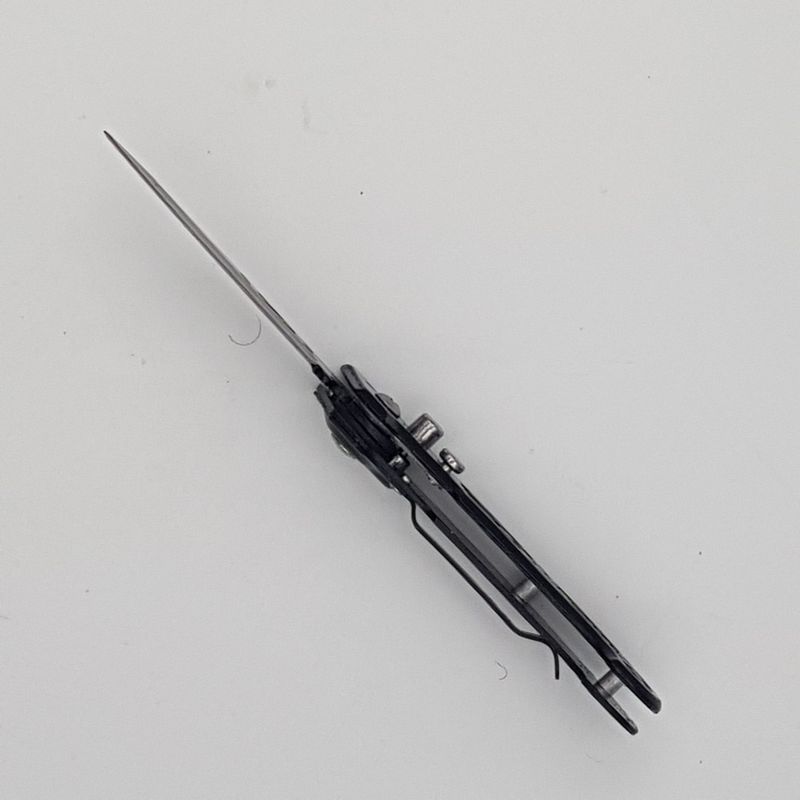 Sport si Outdoor - Camping - Cutite, bricege si accesorii - Cutite si bricege - Briceag deschidere a lamei pe buton, lama otel, negru, scorpion, 16 cm - Infinity.ro