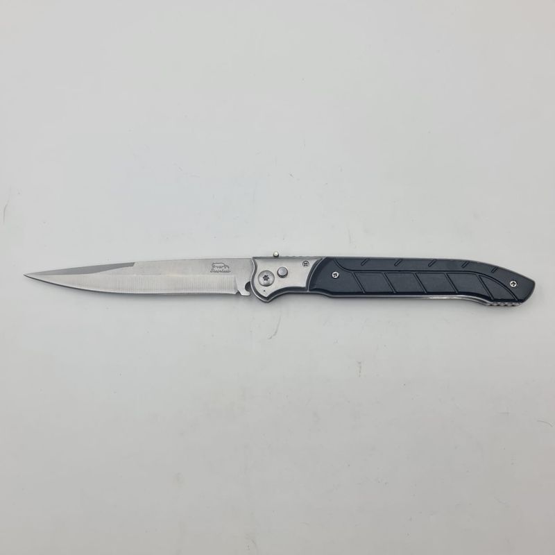 Sport si Outdoor - Camping - Cutite, bricege si accesorii - Cutite si bricege - Briceag Deschidere Automata, Buton Siguranta, Negru, 31 cm - Infinity.ro