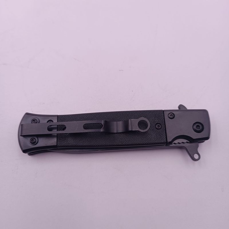 Sport si Outdoor - Camping - Cutite, bricege si accesorii - Cutite si bricege - Briceag cu Deschidere Manuala, Prindere Curea, 22 cm, Negru - Infinity.ro