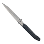 Sport si Outdoor - Camping - Cutite, bricege si accesorii - Cutite si bricege - Briceag Deschidere Automata, Buton Siguranta, Negru, 31 cm - Infinity.ro