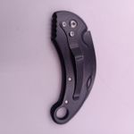 Sport si Outdoor - Camping - Cutite, bricege si accesorii - Cutite si bricege - Briceag Curbat Model Dragon, Prindere Curea, Otel, Agatatoare, 15 cm, Negru - Infinity.ro