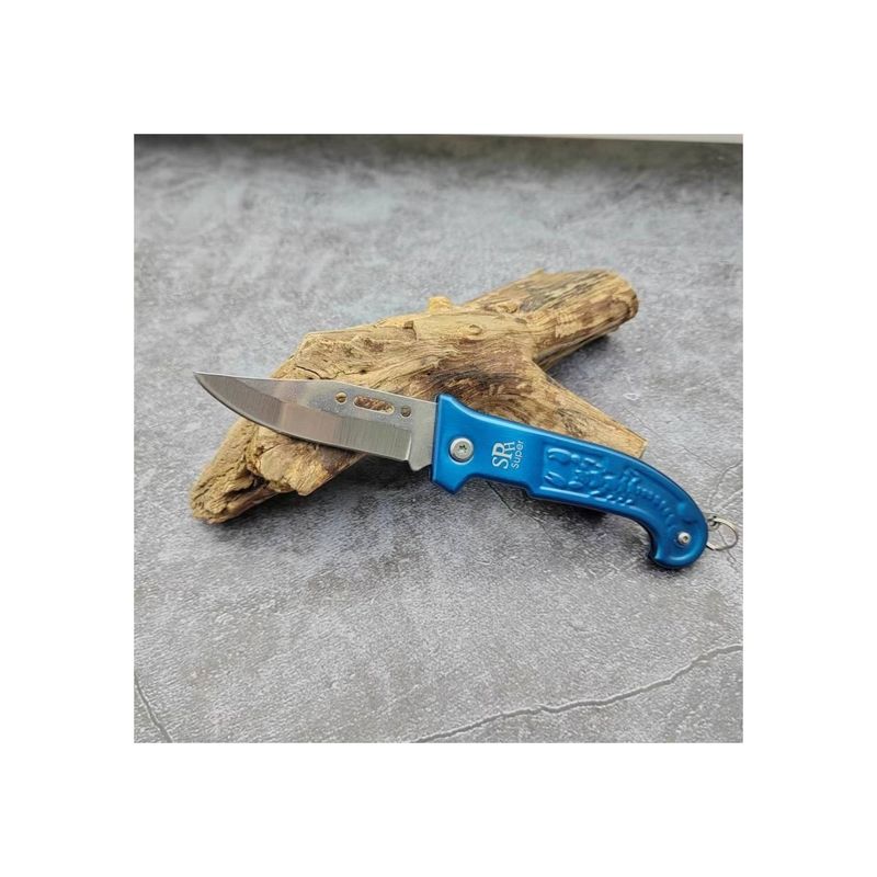 Sport si Outdoor - Camping - Cutite, bricege si accesorii - Cutite si bricege - Briceag de buzunar, model scorpion, albastru, 16 cm - Infinity.ro