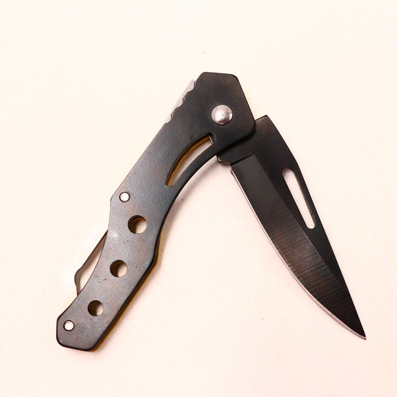 Sport si Outdoor - Camping - Cutite, bricege si accesorii - Cutite si bricege - Briceag cu 3 Gauri din Otel Inoxidabil, Deschidere Manuala, 15 cm, galben - Infinity.ro