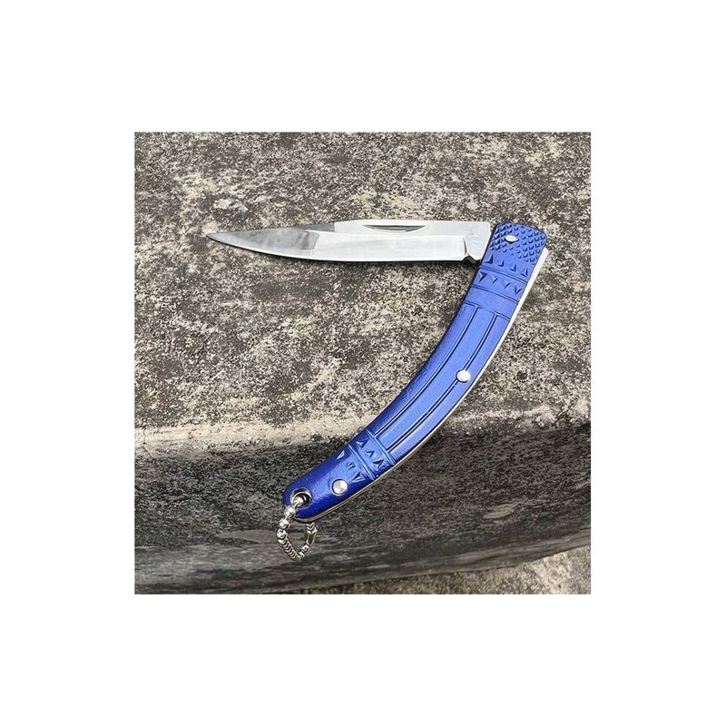 Sport si Outdoor - Camping - Cutite, bricege si accesorii - Cutite si bricege - Briceag cu Deschidere Manuala, Lama Din Otel, Model De Buzunar, 16.5 Cm, Albastru - Infinity.ro