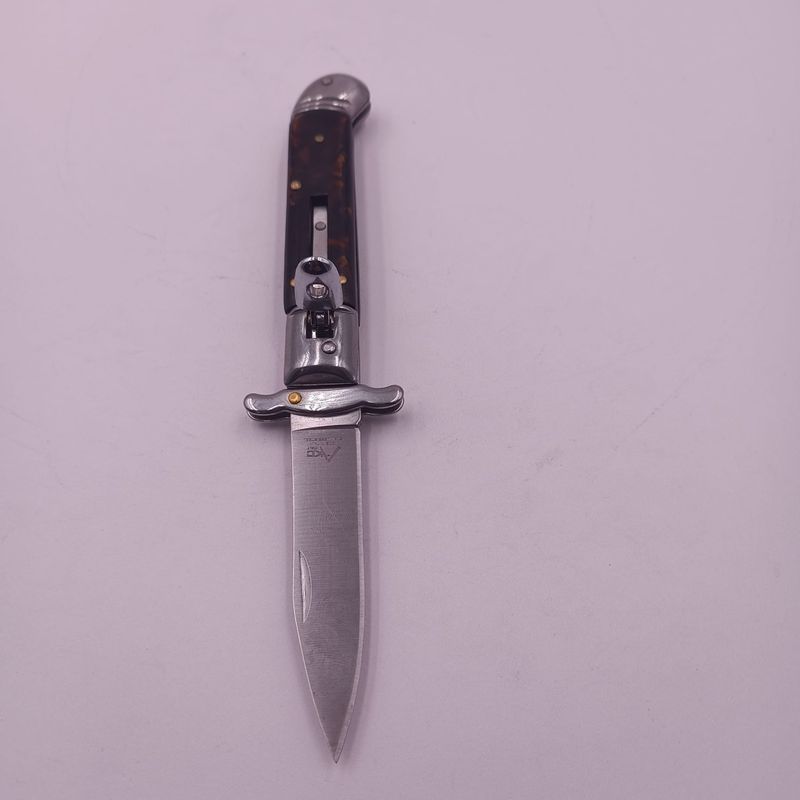 Sport si Outdoor - Camping - Cutite, bricege si accesorii - Cutite si bricege - Briceag cu Deschidere Automata, Maner Lucios, Otel, Husa, 20 cm - Infinity.ro