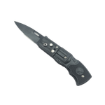 Sport si Outdoor - Camping - Cutite, bricege si accesorii - Cutite si bricege - Briceag cu Deschidere Automata, Model Pusca, Sistem Prindere Curea, 16 cm, Negru - Infinity.ro