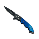 Sport si Outdoor - Camping - Cutite, bricege si accesorii - Cutite si bricege - Briceag cu Deschidere Automata, Sistem Prindere Curea, Agatatoare, 21 cm, Albastru - Infinity.ro
