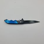 Sport si Outdoor - Camping - Cutite, bricege si accesorii - Cutite si bricege - Briceag cu Deschidere Automata, Sistem Prindere Curea, Agatatoare, 21 cm, Albastru - Infinity.ro
