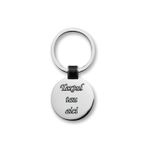 Fashion, accesorii si bijuterii - Barbati - Accesorii barbati - Alte accesorii barbati - Breloc personalizat metalic in forma rotunda gravat cu textul tau - Infinity.ro