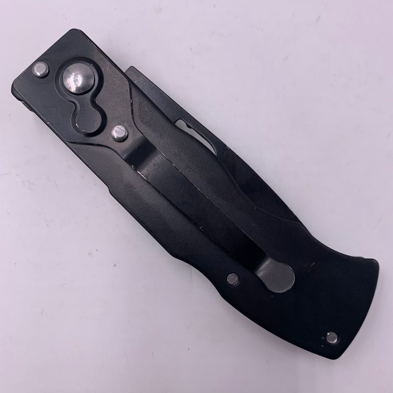 Sport si Outdoor - Camping - Cutite, bricege si accesorii - Cutite si bricege - Briceag Automat, Model Revolver, Negru, Lama Otel, Sistem Prindere la Curea, 17 cm - Infinity.ro