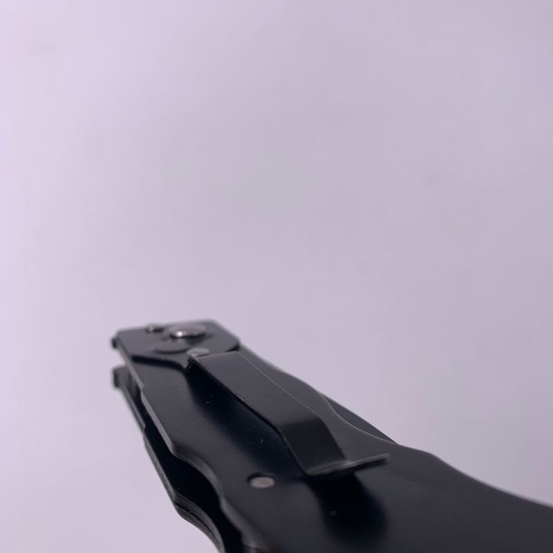 Sport si Outdoor - Camping - Cutite, bricege si accesorii - Cutite si bricege - Briceag Automat, Model Revolver, Negru, Lama Otel, Sistem Prindere la Curea, 17 cm - Infinity.ro