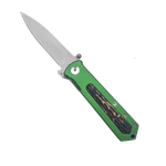 Sport si Outdoor - Camping - Cutite, bricege si accesorii - Cutite si bricege - Briceag cu Agatatoare, Deschidere Manuala, Model Scoarta de Copac, Verde, 20 cm - Infinity.ro