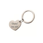 Fashion, accesorii si bijuterii - Barbati - Accesorii barbati - Alte accesorii barbati - Breloc personalizat metalic in forma de inima gravat cu textul tau - Infinity.ro