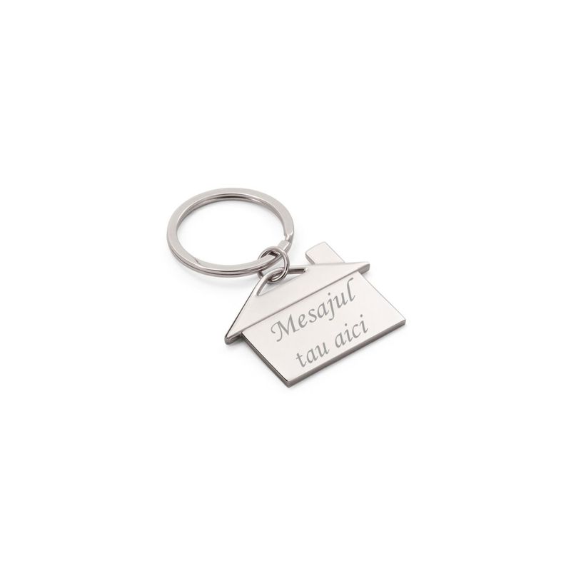 Fashion, accesorii si bijuterii - Barbati - Accesorii barbati - Alte accesorii barbati - Breloc personalizat forma casa gravat cu poza si textul tau - Infinity.ro