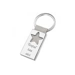 Fashion, accesorii si bijuterii - Barbati - Accesorii barbati - Alte accesorii barbati - Breloc metalic gravat personalizat cu textul tau. stea. 45x25 mm. argintiu - Infinity.ro