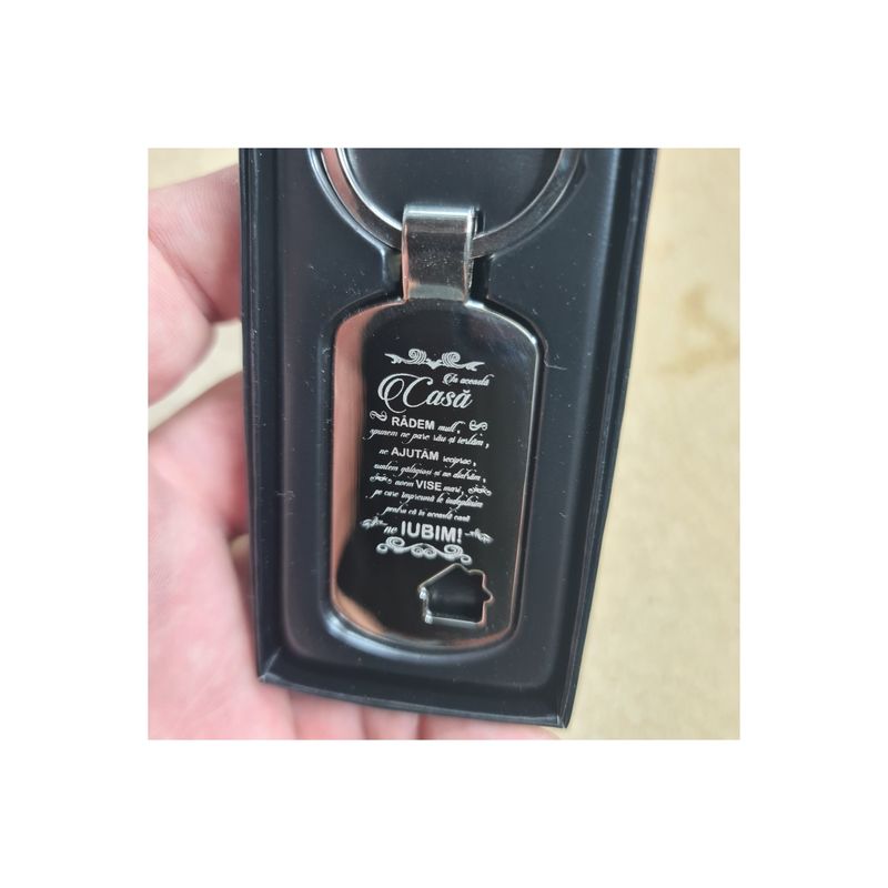 Fashion, accesorii si bijuterii - Barbati - Accesorii barbati - Alte accesorii barbati - Breloc personalizat casa decupata gravat in aceasta casa - Infinity.ro