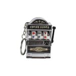 Fashion, accesorii si bijuterii - Barbati - Accesorii barbati - Alte accesorii barbati - Breloc Model Slot Machine, Mecanism Functional, 4x6 cm, Plastic, Argintiu - Infinity.ro