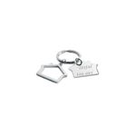 Fashion, accesorii si bijuterii - Barbati - Accesorii barbati - Alte accesorii barbati - Breloc metalic gravat personalizat cu textul tau. 2 case. 6x3 cm. argintiu - Infinity.ro