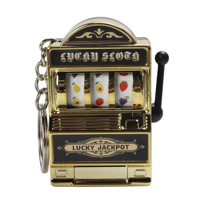 Fashion, accesorii si bijuterii - Barbati - Accesorii barbati - Alte accesorii barbati - Breloc Model Slot Machine, Mecanism Functional, 4x6 cm, Plastic, Auriu - Infinity.ro