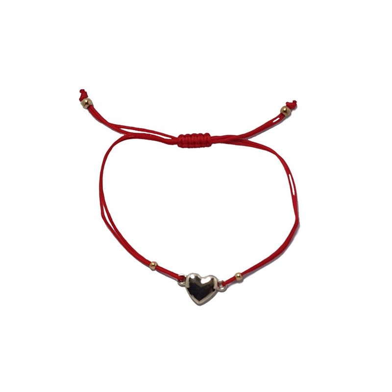 Fashion, accesorii si bijuterii - Femei - Bijuterii femei - Bratari femei - Bratara snur rosu si charm pandativ tip inima IN2 - Infinity.ro