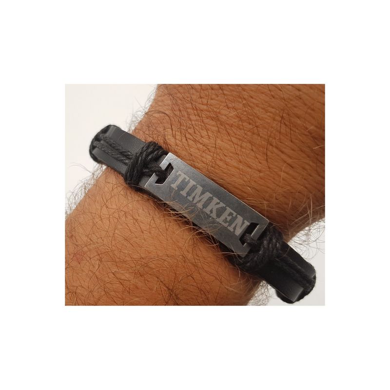 Fashion, accesorii si bijuterii - Femei - Bijuterii femei - Bratari femei - Bratara neagra piele ajustabila cu textul tau model 1 - Infinity.ro