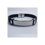 Fashion, accesorii si bijuterii - Femei - Bijuterii femei - Bratari femei - Bratara personalizata neagra piele gravata cu textul tau - Infinity.ro