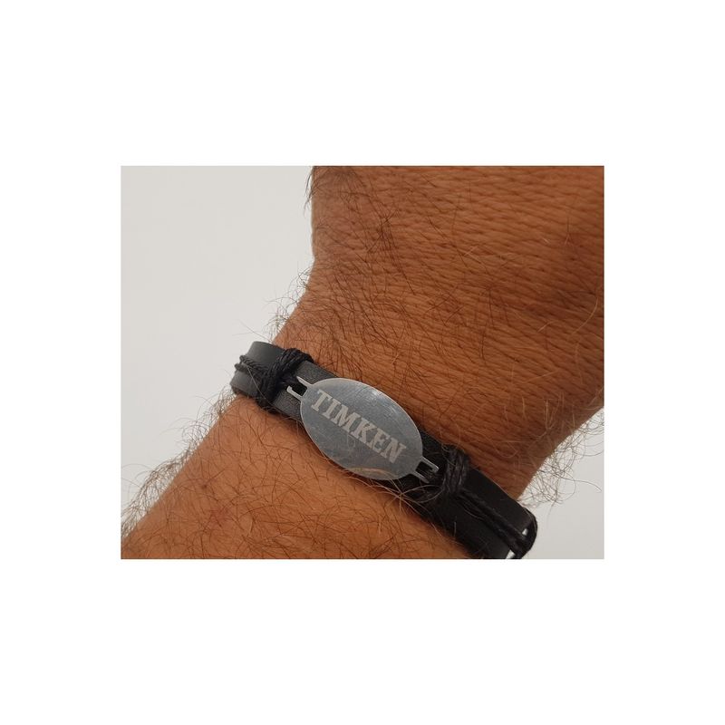 Fashion, accesorii si bijuterii - Femei - Bijuterii femei - Bratari femei - Bratara neagra piele ajustabila cu textul tau model 2 - Infinity.ro