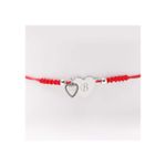 Fashion, accesorii si bijuterii - Femei - Bijuterii femei - Bratari femei - Bratara cu Snur Rosu, Inima, Personalizata cu Litera Ta - Infinity.ro