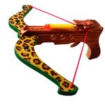 Jucarii, Copii si Bebe - Jucarii si jocuri - Jucarii de rol - Arme de jucarie - Arbaleta Ahelos, din lemn, 3 sageti jucarie pentru copii, multicolor, 23 cm - Infinity.ro