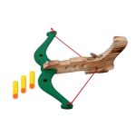 Jucarii, Copii si Bebe - Jucarii si jocuri - Jucarii de rol - Arme de jucarie - Arbaleta Ahelos, din lemn, 3 sageti jucarie pentru copii, multicolor, 23 cm - Infinity.ro