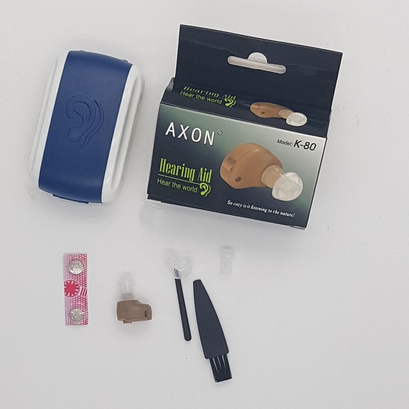 Ingrijire personala si Cosmetice - Sanatate si wellness - Aparate medicale - Aparate auditive - Aparat auditiv Axon, control volum, 4 silicoane marimi diferite pentru urechi, baterii - Infinity.ro