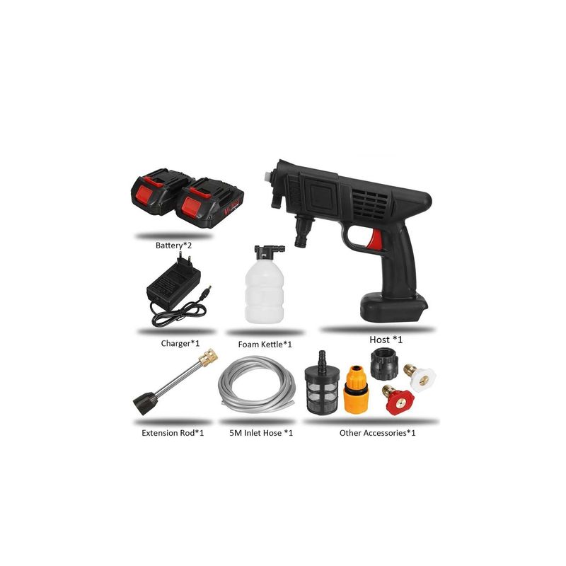 Casa si Gradina - Constructii - Scule electrice si accesorii - Aparate de spalat cu presiune - Aparat de spalat auto de inalta presiune, 1500 W, 2 baterie 48V - Infinity.ro