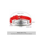 Fashion, accesorii si bijuterii - Femei - Bijuterii femei - Bratari femei - Bratara rosie silicon ajustabila gravata personalizata cu textul tau - Infinity.ro