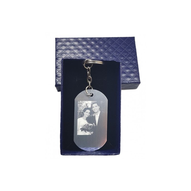 Fashion, accesorii si bijuterii - Barbati - Accesorii barbati - Alte accesorii barbati - Breloc personalizat cu placuta aluminiu gravat cu poza si text - Infinity.ro