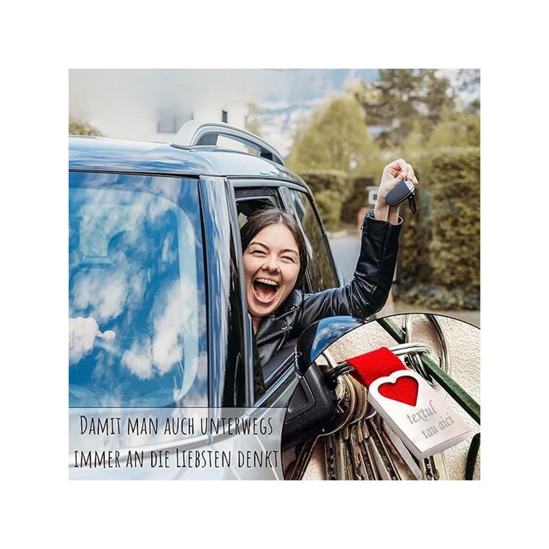 Fashion, accesorii si bijuterii - Barbati - Accesorii barbati - Alte accesorii barbati - Breloc personalizat metalic in forma de inima rosie gravat cu textul tau - Infinity.ro