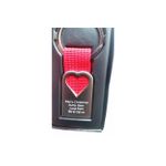 Fashion, accesorii si bijuterii - Barbati - Accesorii barbati - Alte accesorii barbati - Breloc personalizat metalic in forma de inima rosie gravat cu textul tau - Infinity.ro