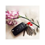 Fashion, accesorii si bijuterii - Barbati - Accesorii barbati - Alte accesorii barbati - Breloc personalizat metalic in forma de inima rosie gravat cu textul tau - Infinity.ro