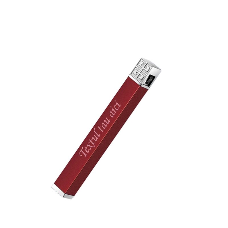 Market - Tutun si tigari - Articole si accesorii tutun - Bricheta Slim, din Metal, Cu Capac, Antivant, Reincarcabila, Gravata cu Textul Tau, 8 cm - Infinity.ro