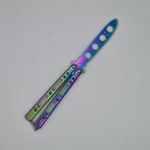 Sport si Outdoor - Camping - Cutite, bricege si accesorii - Cutite si bricege - Cutit fluture Butterfly, Balisong  22.50 cm, fade, fara tais, de antrenament, model simplu - Infinity.ro