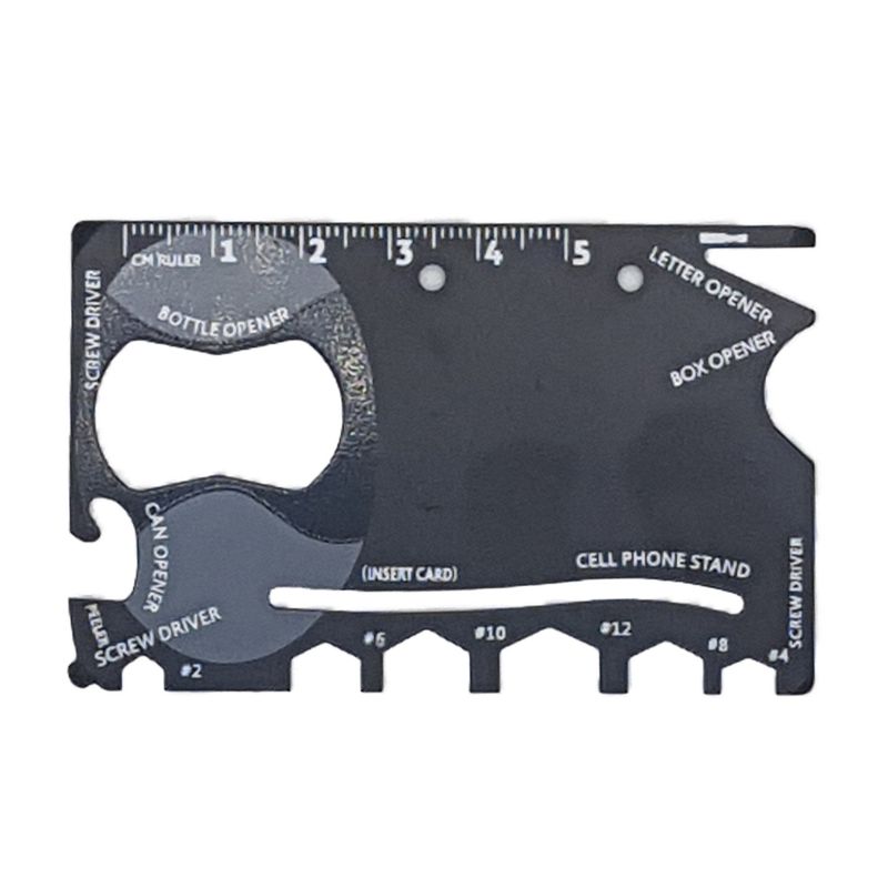 Sport si Outdoor - Camping - Cutite, bricege si accesorii - Unelte multifunctionale - Card multifunctional Ninja wallet, 18 in 1, 8x5 cm - Infinity.ro