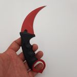 Sport si Outdoor - Camping - Cutite, bricege si accesorii - Cutite si bricege - Cutit Karambit CS: GO Rosu - Infinity.ro