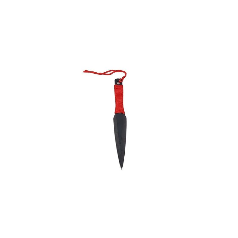 Sport si Outdoor - Camping - Cutite, bricege si accesorii - Cutite si bricege - Set 3 cutite ninja de aruncat la tinta, paracord rosu, dalimag,  husa protectie - Infinity.ro