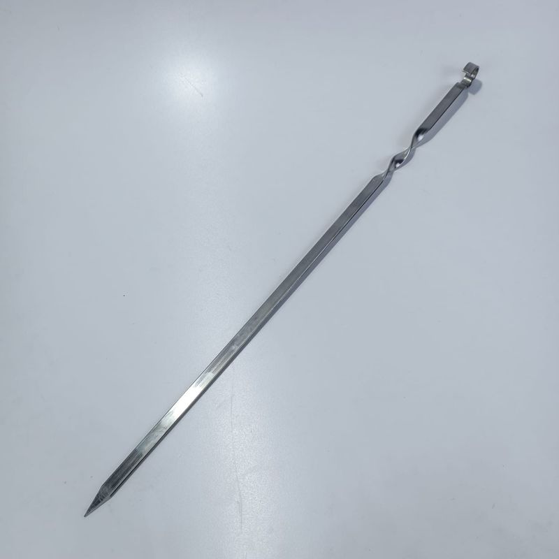 Casa si Gradina - Gradina si terasa - Gratare si accesorii - Accesorii gratare - Tepusa Pentru Frigarui cu Inel, 60 cm, Metal, Argintiu - Infinity.ro