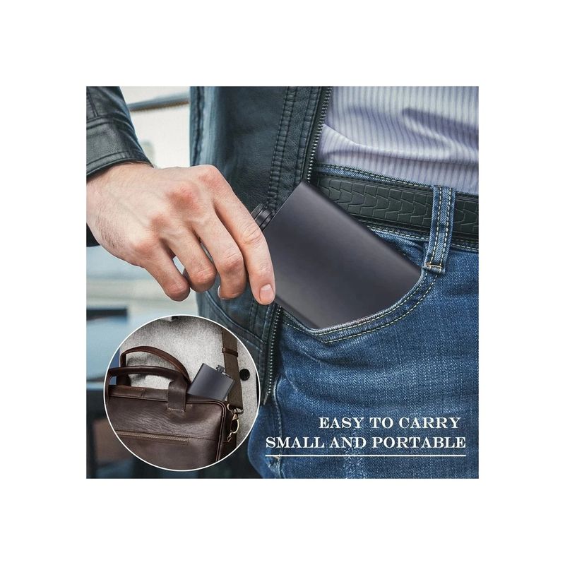 Casa si Gradina - Bucatarie si vesela - Cani si pahare - Sticle - Sticla de buzunar din otel inoxidabil cu capacitate de 180 ml, negru - Infinity.ro