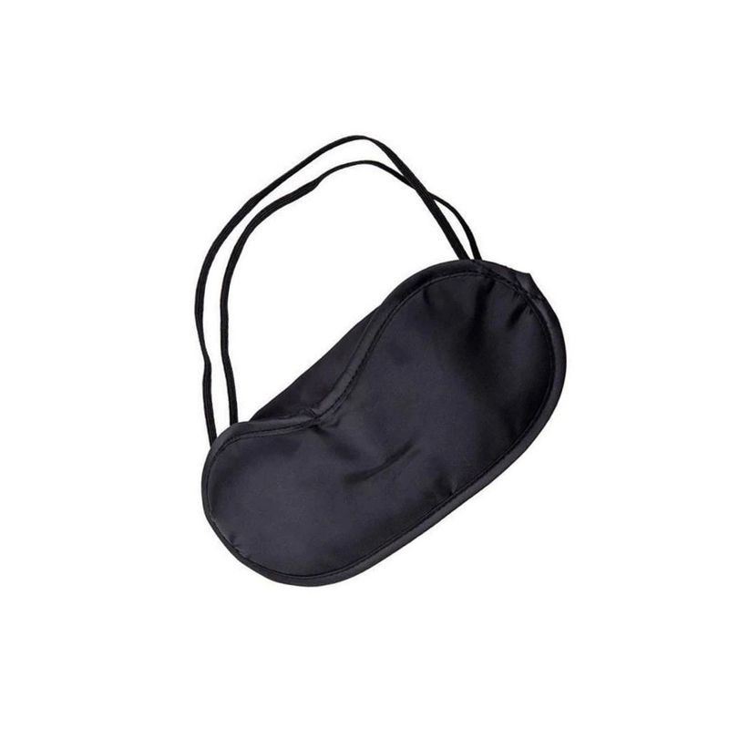 Sport si Outdoor - Articole de voiaj - Accesorii articole de voiaj - Masca de dormit, tip ochelari,  neagra, satin, marime universala - Infinity.ro