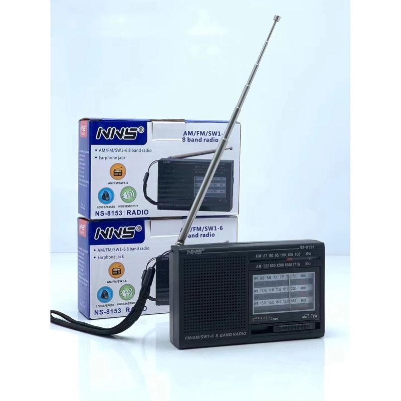 TV, Audio-Video si Foto - Portabile audio - Radio - Radio NNS Portabil Model NS-8153, Multibanda 8 Benzi, Cu Antena Telescopica si Alimentare pe Baterii - Infinity.ro