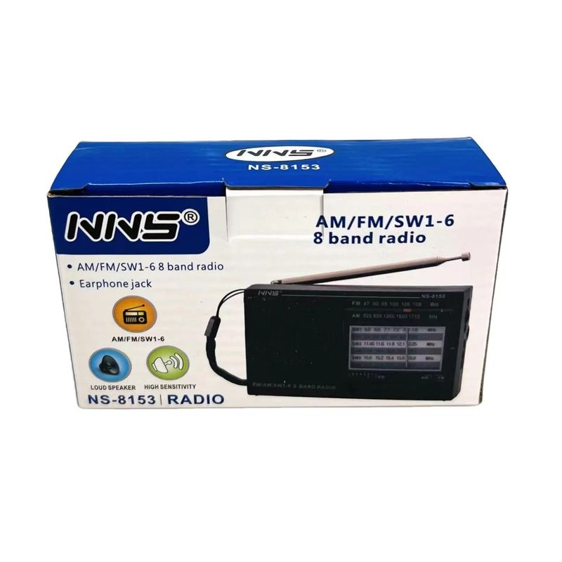 TV, Audio-Video si Foto - Portabile audio - Radio - Radio NNS Portabil Model NS-8153, Multibanda 8 Benzi, Cu Antena Telescopica si Alimentare pe Baterii - Infinity.ro