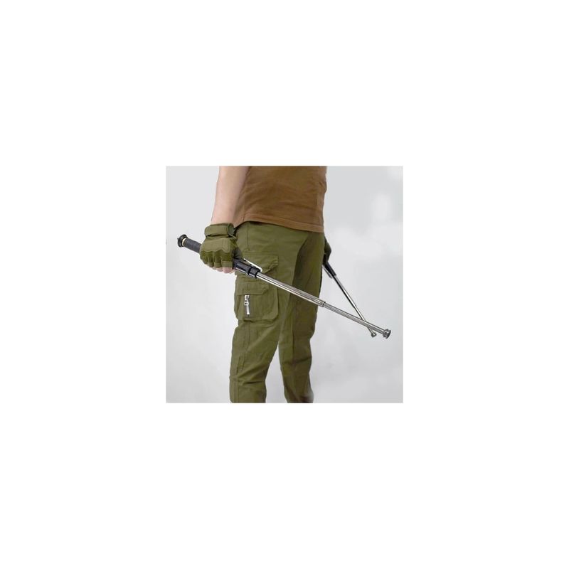 Sport si Outdoor - Sporturi de contact - Produse autoaparare - Baston telescopic automat profesional din otel, deschidere pe buton, 64 cm, 3 sectiuni, husa, cutie, maner cauciuc - Infinity.ro