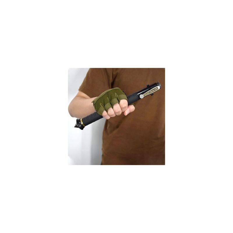 Sport si Outdoor - Sporturi de contact - Produse autoaparare - Baston telescopic automat profesional din otel, deschidere pe buton, 64 cm, 3 sectiuni, husa, cutie, maner cauciuc - Infinity.ro